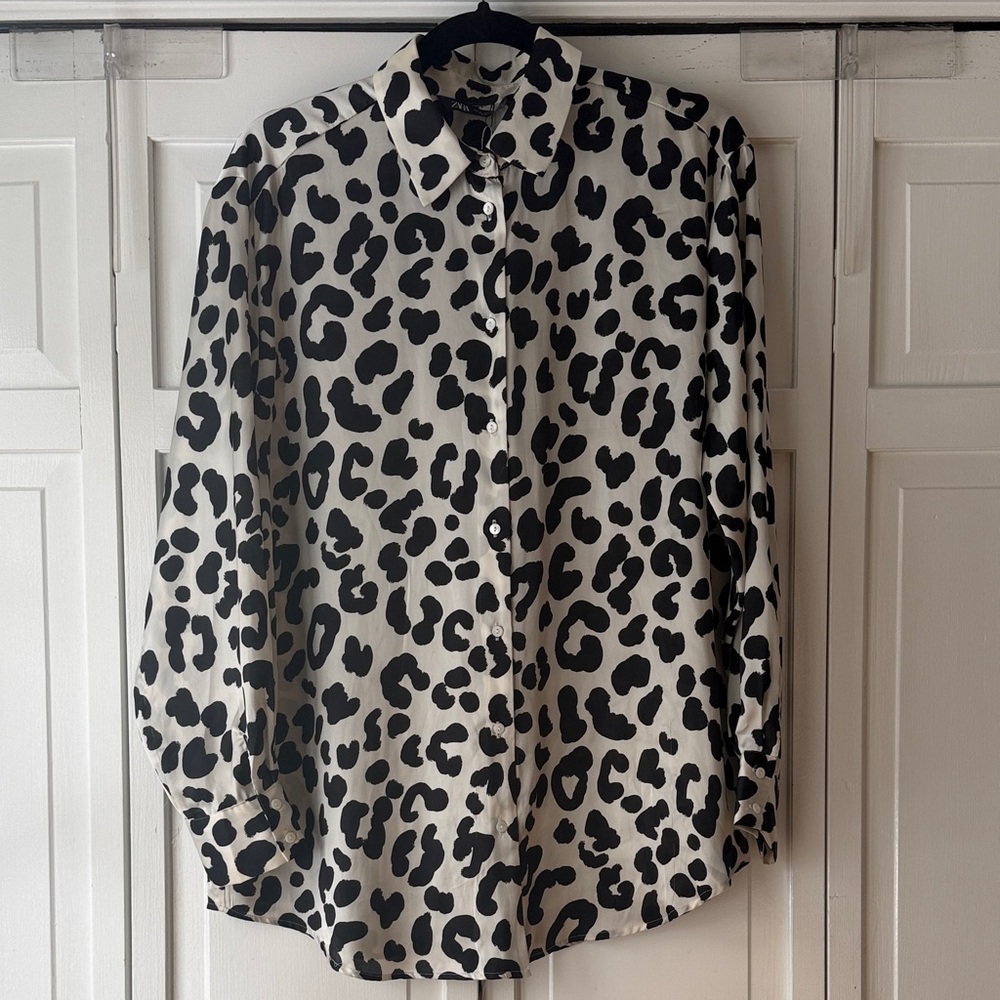 Zara Leopard Print Shirt
